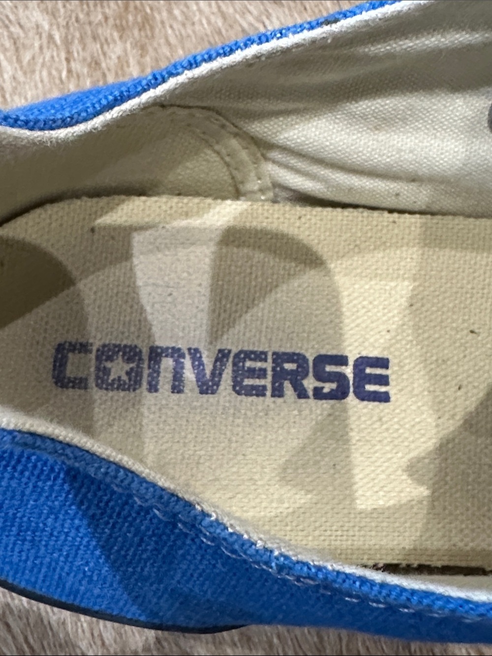 Converse Blue Canvas Low-Top Sneakers with White Accents - Picture 6 of 6